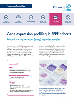 ffpe product specification FFPE RNA Sequencing