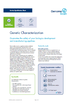 genetic characterization service specification Genetic characterization